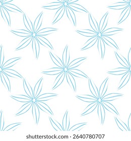 Seamless vector pattern with anemones and branches
