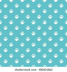 Seamless vector pattern:  animal footprint.