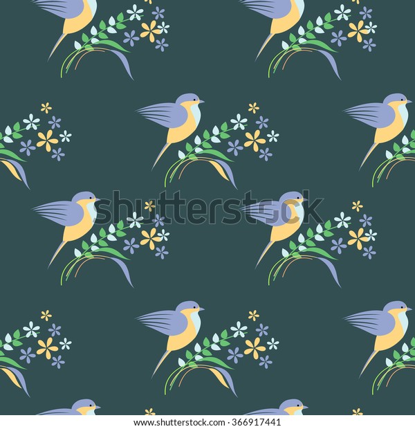 Download Seamless Vector Pattern Animals Symmetrical Background Stock Vector Royalty Free 366917441