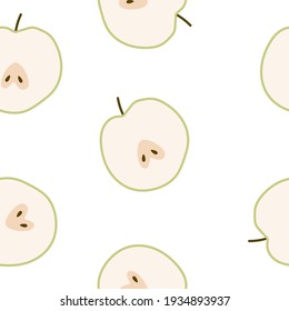 Seamless vector pattern with apples 