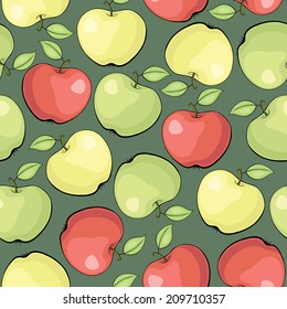 seamless vector pattern with apples