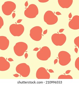 seamless vector pattern with  apples