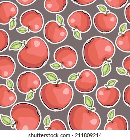 seamless vector pattern with apples