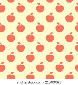 seamless vector pattern with apples