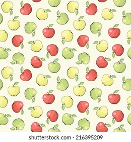 seamless vector pattern with apples