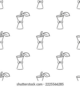 Seamless vector pattern with apples