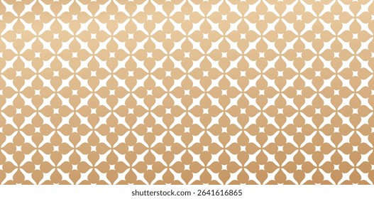 Seamless vector pattern in Arabian style. Geometric ornament golden colors isolated for wallpapers and backgrounds, fabric, textile, cover, wrapping paper, laser cut material templates, printing linen