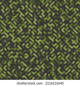 Seamless vector pattern for army fabric and design. Mesh ACU net camouflage cover. Modern spotted forest print with camouflage mesh texture imitation. Abstract military camo background