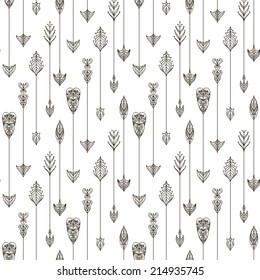 Seamless vector pattern with arrow