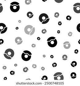Seamless vector pattern with auto brakess, creating a creative monochrome background with rotated elements. Vector illustration on white background