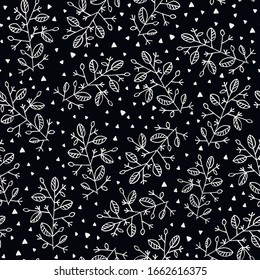 Seamless vector pattern autumn fashion fabric print