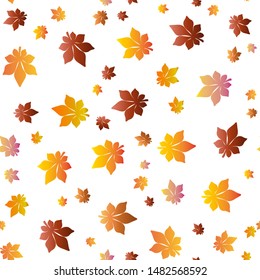 seamless vector pattern autumn leaves