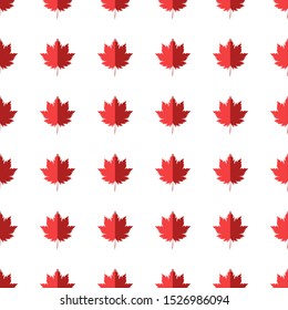 Seamless vector pattern with autumn leaves editable and separable