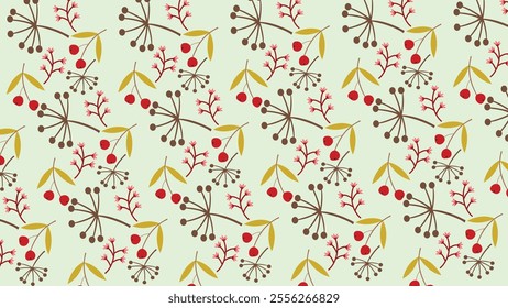 Seamless vector pattern autumn theme on a light background. Perfect for seasonal designs, fall-themed projects, and decorative backgrounds. SSTKBackgrounds