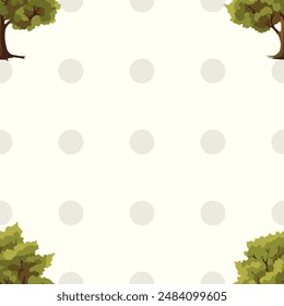 Seamless vector pattern of autumn trees and leaves. Perfect for fall-themed designs, wallpapers, fabrics, seasonal projects.