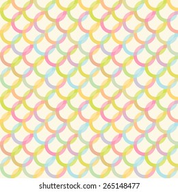 Seamless vector pattern. Baby background with colorful circles. For cards, invitations, wedding or baby shower albums, backgrounds, arts and scrapbooks