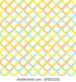 Seamless vector pattern. Baby background with colorful circles. For cards, invitations, wedding or baby shower albums, backgrounds, arts and scrapbooks