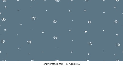 Seamless vector pattern. Backgraund in style Doodle with circles rings and flowers. For your blog design, Facebook, VKontakte, YouTube.