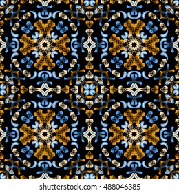 seamless vector pattern background of abstract shapes