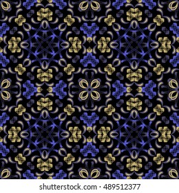 seamless vector pattern background of abstract shapes