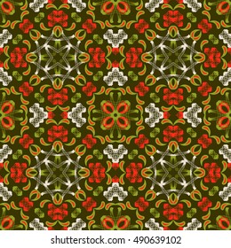 seamless vector pattern background of abstract shapes