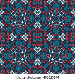 seamless vector pattern background of abstract shapes