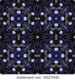 seamless vector pattern background of abstract shapes