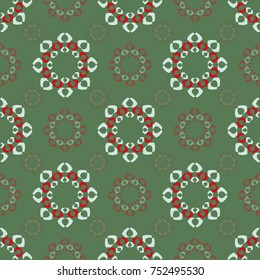Seamless vector pattern background from circular patterns. Design elements for Scrapbook. Can be used for wallpapers, fills images, web page, background, surface