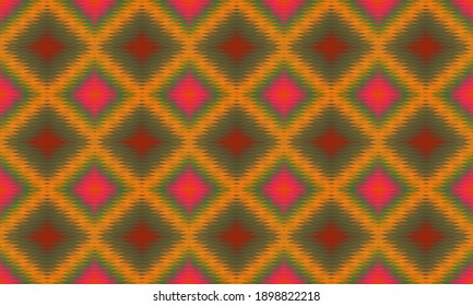 Seamless vector pattern. Background for decor or ethnic Mexican fabric pattern with colorful stripes. Can be used for ceramic tiles, wallpapers, linoleum, textiles.