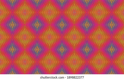 Seamless vector pattern. Background for decor or ethnic Mexican fabric pattern with colorful stripes. Can be used for ceramic tiles, wallpapers, linoleum, textiles.