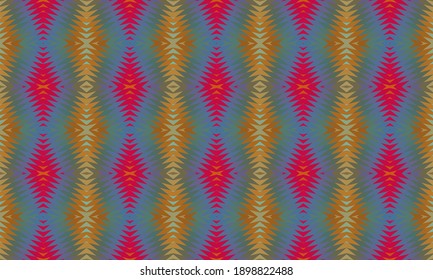 Seamless vector pattern. Background for decor or ethnic Mexican fabric pattern with colorful stripes. Can be used for ceramic tiles, wallpapers, linoleum, textiles.