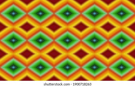 Seamless vector pattern. Background for decor or ethnic Mexican fabric pattern with colorful stripes. Can be used for ceramic tiles, wallpapers, linoleum, textiles.