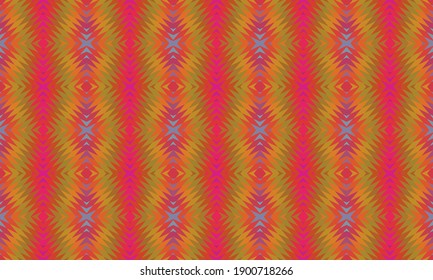 Seamless vector pattern. Background for decor or ethnic Mexican fabric pattern with colorful stripes. Can be used for ceramic tiles, wallpapers, linoleum, textiles.
