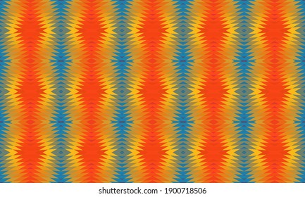 Seamless vector pattern. Background for decor or ethnic Mexican fabric pattern with colorful stripes. Can be used for ceramic tiles, wallpapers, linoleum, textiles.