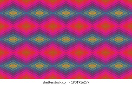 Seamless vector pattern. Background for decor or ethnic Mexican fabric pattern with colorful stripes. Can be used for ceramic tiles, wallpapers, linoleum, textiles.