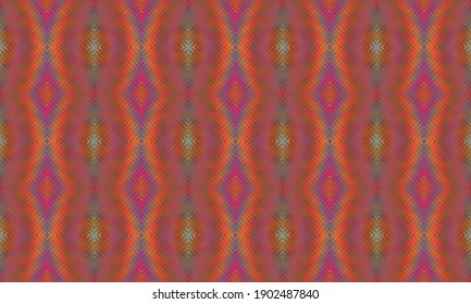 Seamless vector pattern. Background for decor or ethnic Mexican fabric pattern with colorful stripes. Can be used for ceramic tiles, wallpapers, linoleum, textiles.