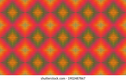 Seamless vector pattern. Background for decor or ethnic Mexican fabric pattern with colorful stripes. Can be used for ceramic tiles, wallpapers, linoleum, textiles.