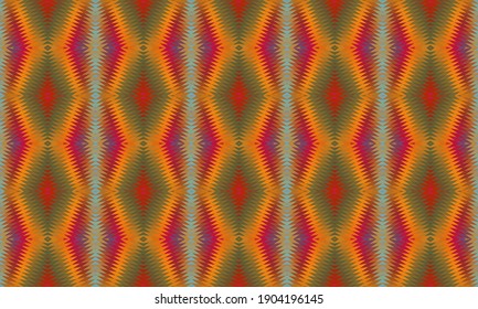 Seamless vector pattern. Background for decor or ethnic Mexican fabric pattern with colorful stripes. Can be used for ceramic tiles, wallpapers, linoleum, textiles.