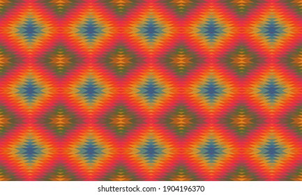 Seamless vector pattern. Background for decor or ethnic Mexican fabric pattern with colorful stripes. Can be used for ceramic tiles, wallpapers, linoleum, textiles.