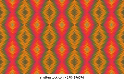 Seamless vector pattern. Background for decor or ethnic Mexican fabric pattern with colorful stripes. Can be used for ceramic tiles, wallpapers, linoleum, textiles.