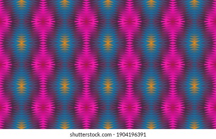 Seamless vector pattern. Background for decor or ethnic Mexican fabric pattern with colorful stripes. Can be used for ceramic tiles, wallpapers, linoleum, textiles.