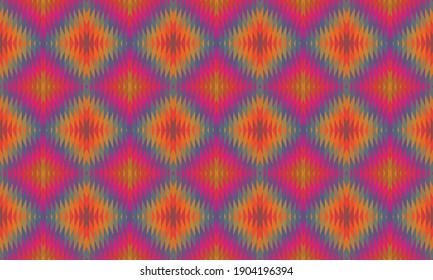 Seamless vector pattern. Background for decor or ethnic Mexican fabric pattern with colorful stripes. Can be used for ceramic tiles, wallpapers, linoleum, textiles.