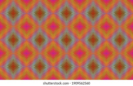 Seamless vector pattern. Background for decor or ethnic Mexican fabric pattern with colorful stripes. Can be used for ceramic tiles, wallpapers, linoleum, textiles.