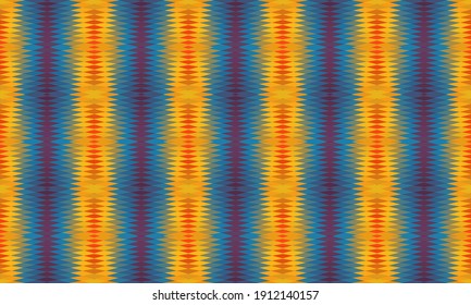 Seamless vector pattern. Background for decor or ethnic Mexican fabric pattern with colorful stripes. Can be used for ceramic tiles, wallpapers, linoleum, textiles.