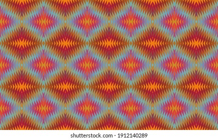 Seamless vector pattern. Background for decor or ethnic Mexican fabric pattern with colorful stripes. Can be used for ceramic tiles, wallpapers, linoleum, textiles.