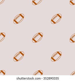 Seamless vector pattern, background with elements of balls for football over light backdrop