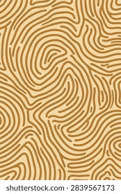 seamless vector pattern background featuring natural wood grain texture and curved organic lines in brown and beige colors