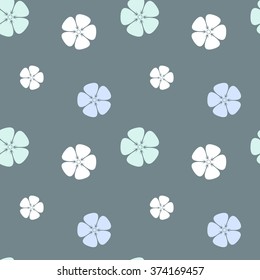 seamless vector pattern background illustration with abstract hibiscus flowers