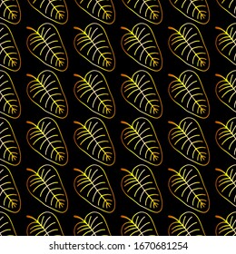 seamless vector pattern background with leaves 