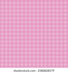 Seamless vector pattern. Background with pink and white flowers.